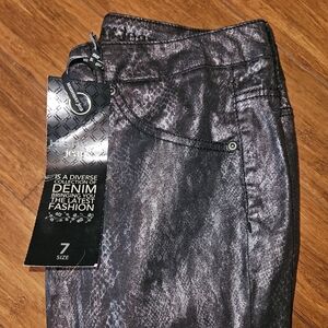 Snakeskin Print Jeans